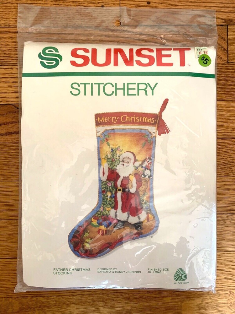 Sunset "Father Christmas" Stitchery Stocking Kit  - Unopened