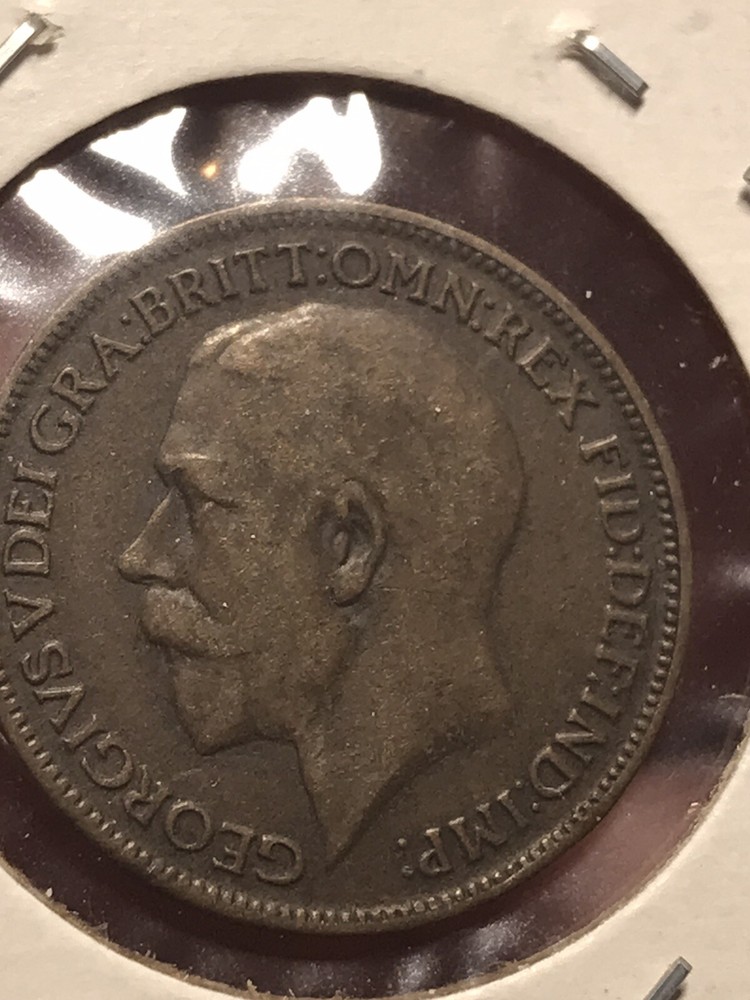 1918 Great Britain Farthing KM# 808.2