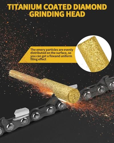 Pcs Diamond Chainsaw Sharpener Bits, High Hardness Titanium Plated 30 Gold