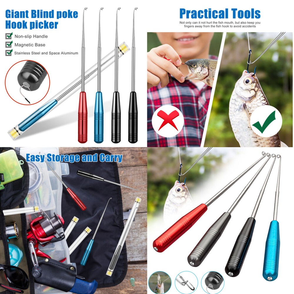 US 4 Pack Fishing Hook Quick Removal Release Extractor Remover Detacher Tool