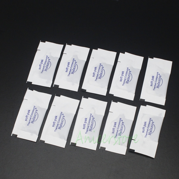 10pcs Grey Soft Pack Thermal Grease Compound Paste For CPU Heatsink LED IC VGA