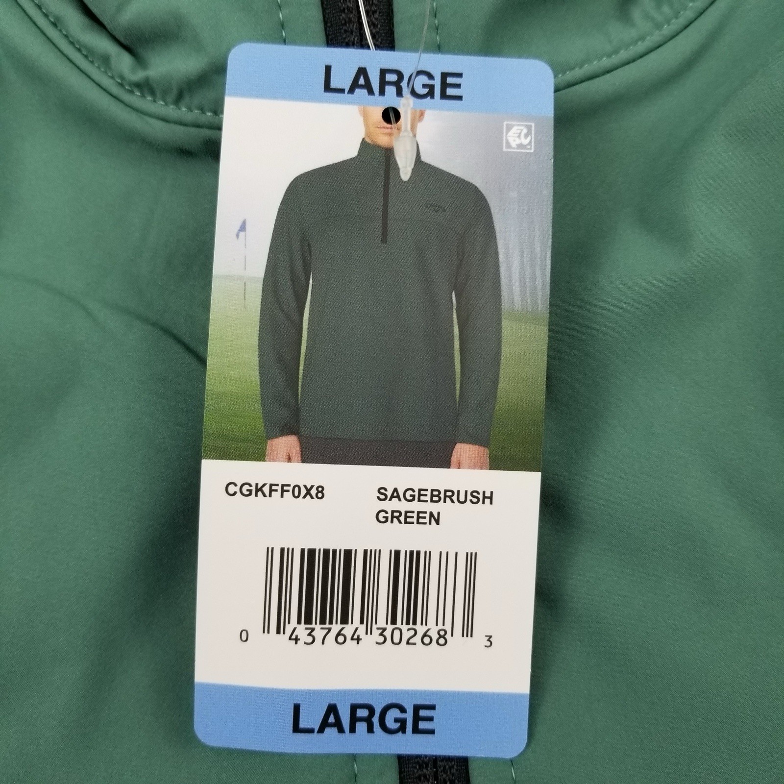 Men's Callaway Opti-Series 1/4 Zip Pullover Large Green