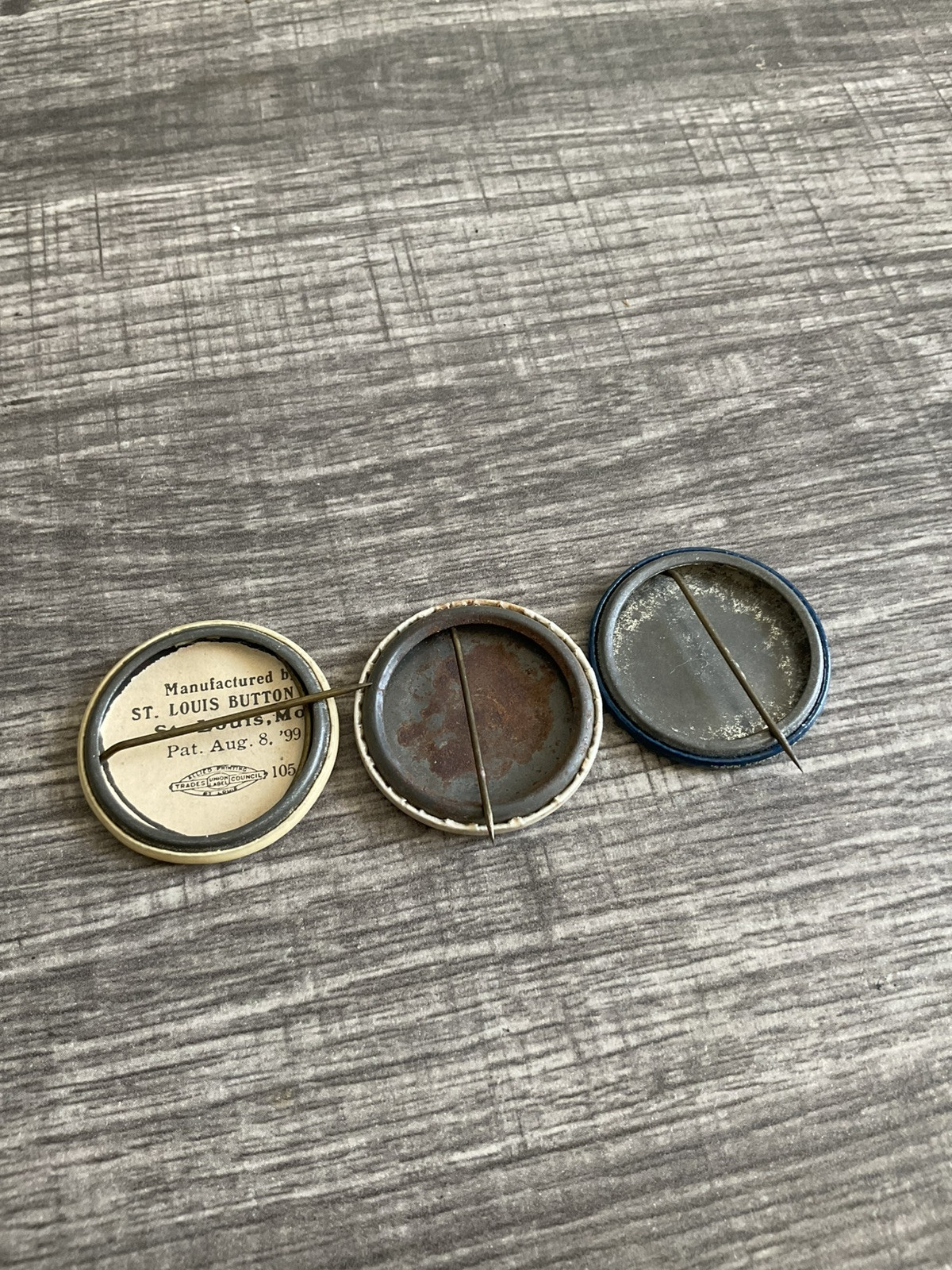 Lot of 3 WWi Era Welcome Home Pin Back Buttons o478