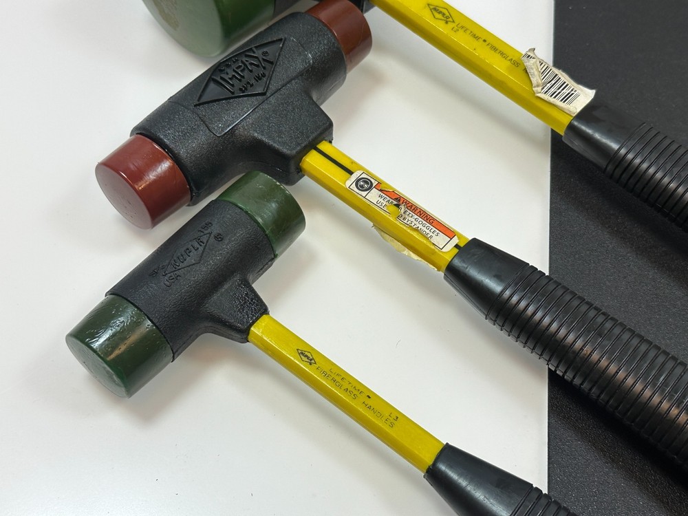 Nupla Tools USA 3pc Quick Change Impax Dead Blow Replaceable Soft Tip Hammer Set