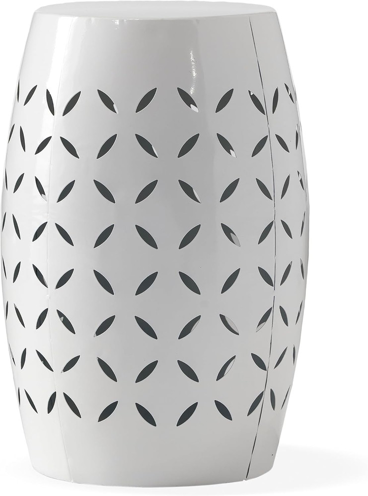 Lilac Outdoor 12" Iron Side Table, White