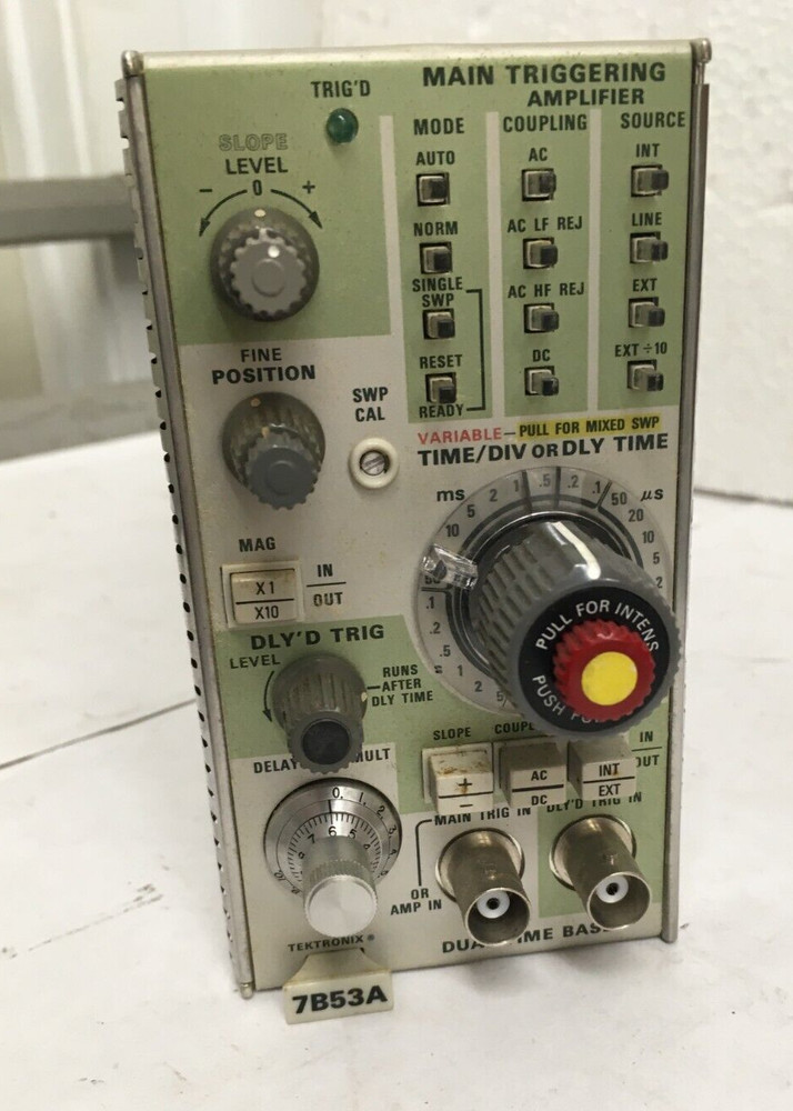 TEKTRONIX model 7B53A Dual Time Base Main Triggering Amplifier Module