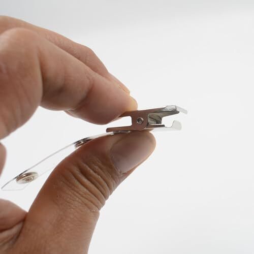 100 pcs metal badge clips with clear pvc straps for id cards name tag work