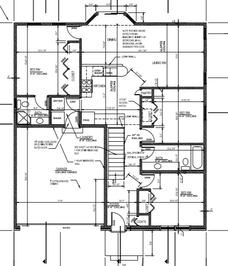 House Plan 1,217 SF Ranch (BASEMENT)