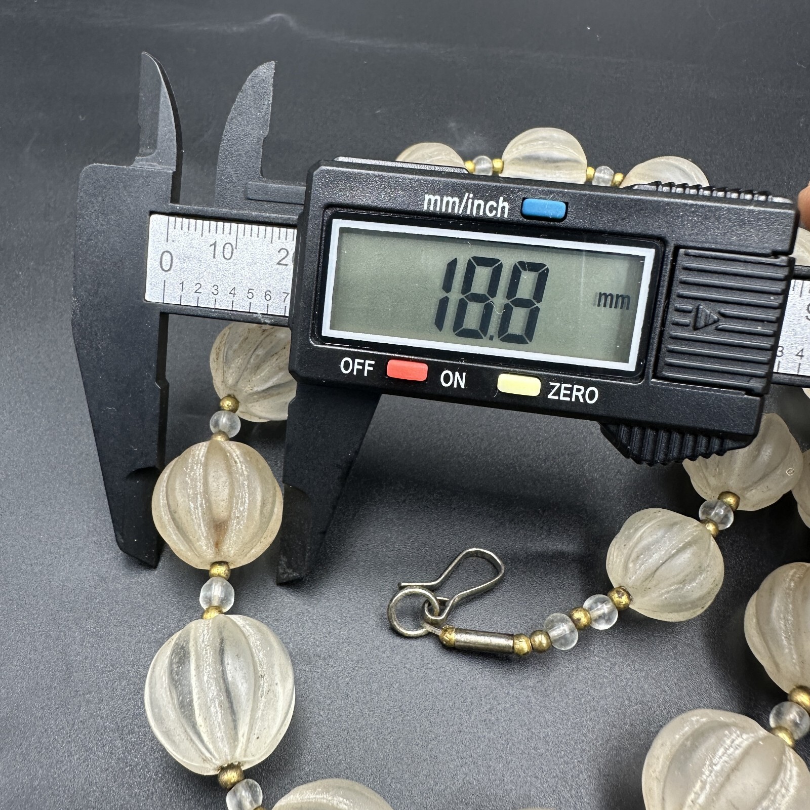 Himalayan Regions Old Crystals Beads Carving Necklace