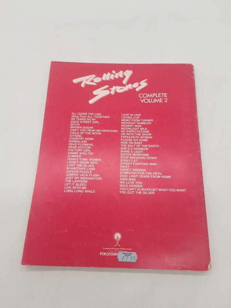 Rolling Stones Complete VOLUME 2 - Piano / Vocal / Chords - 1985