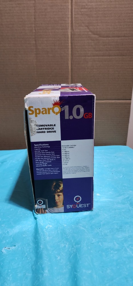 SYQUEST SparQ 1.0 GB Model SPARQ1PE External Drive Parallel CUSTOM Bundle