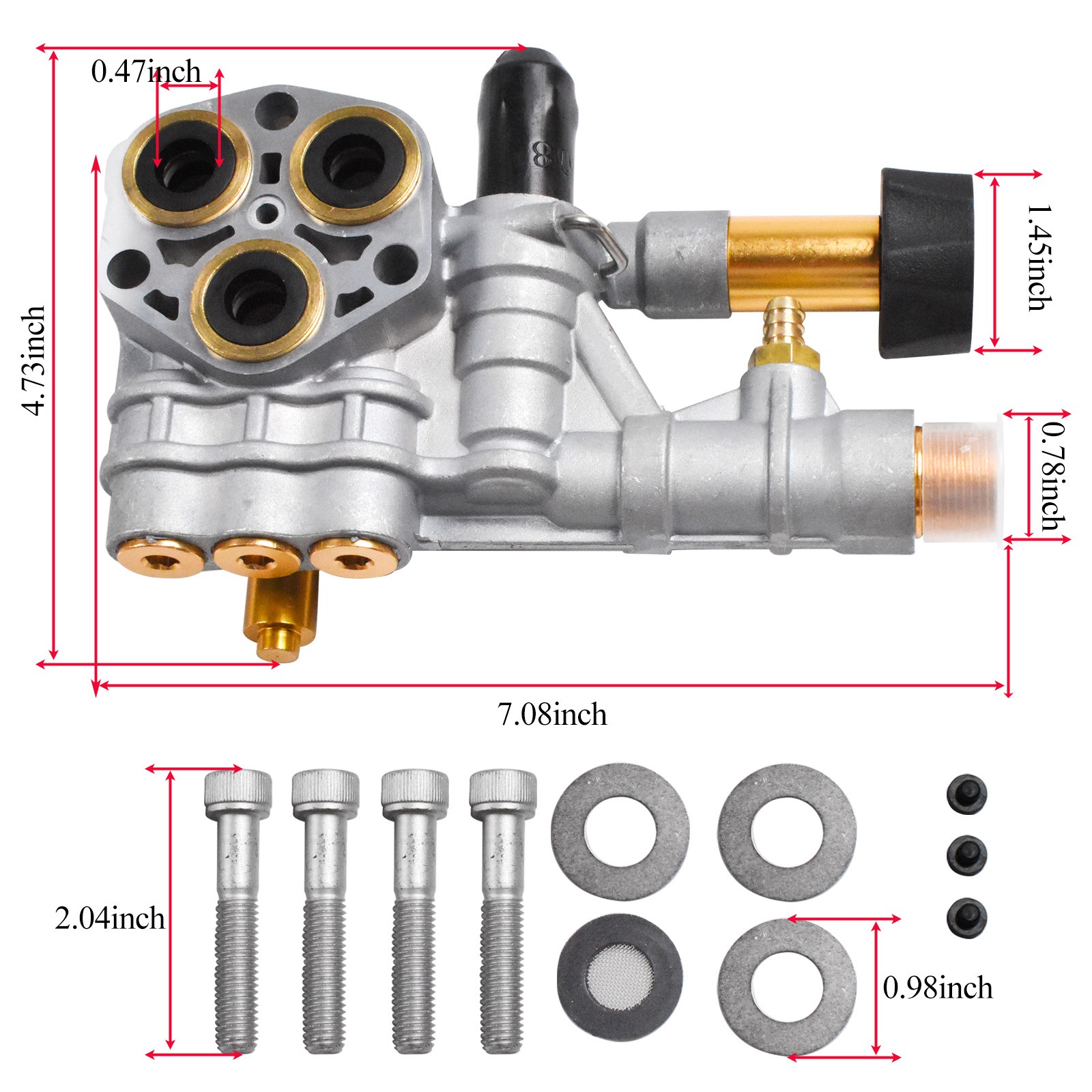 Cleaning Manifold 7108366 510020 520006 for Simpson Pressure Washer Pump