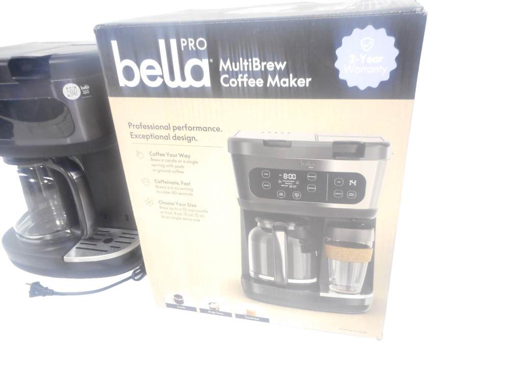 bella PRO MultiBrew 12-Cup Drip & Single-Serve Coffee Maker - Black