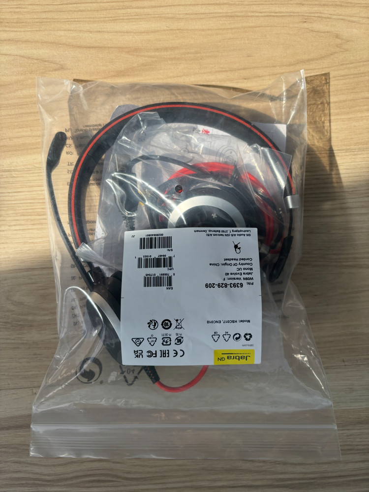 Jabra Evolve 40 UC Optimized Professional Wired Mono Headset - Black