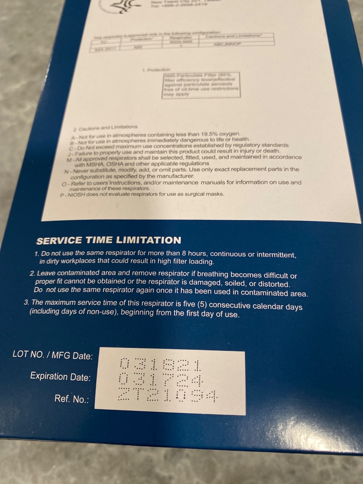 N 95 Masks – Case of 240