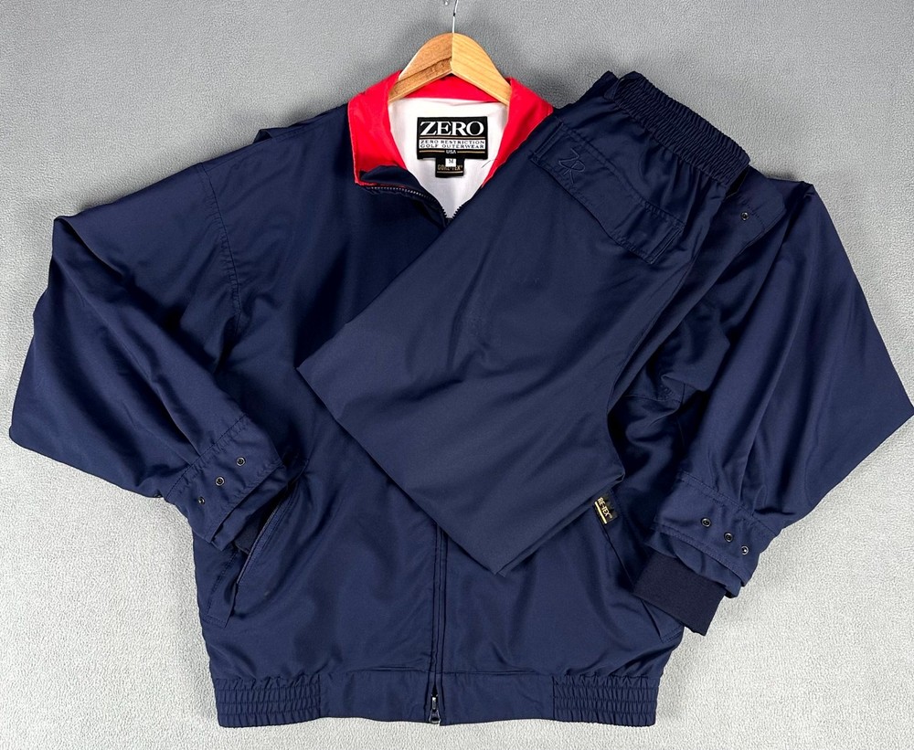 Zero Restriction Tracksuit Set Medium Navy Blue Performance Golf Jacket Pants