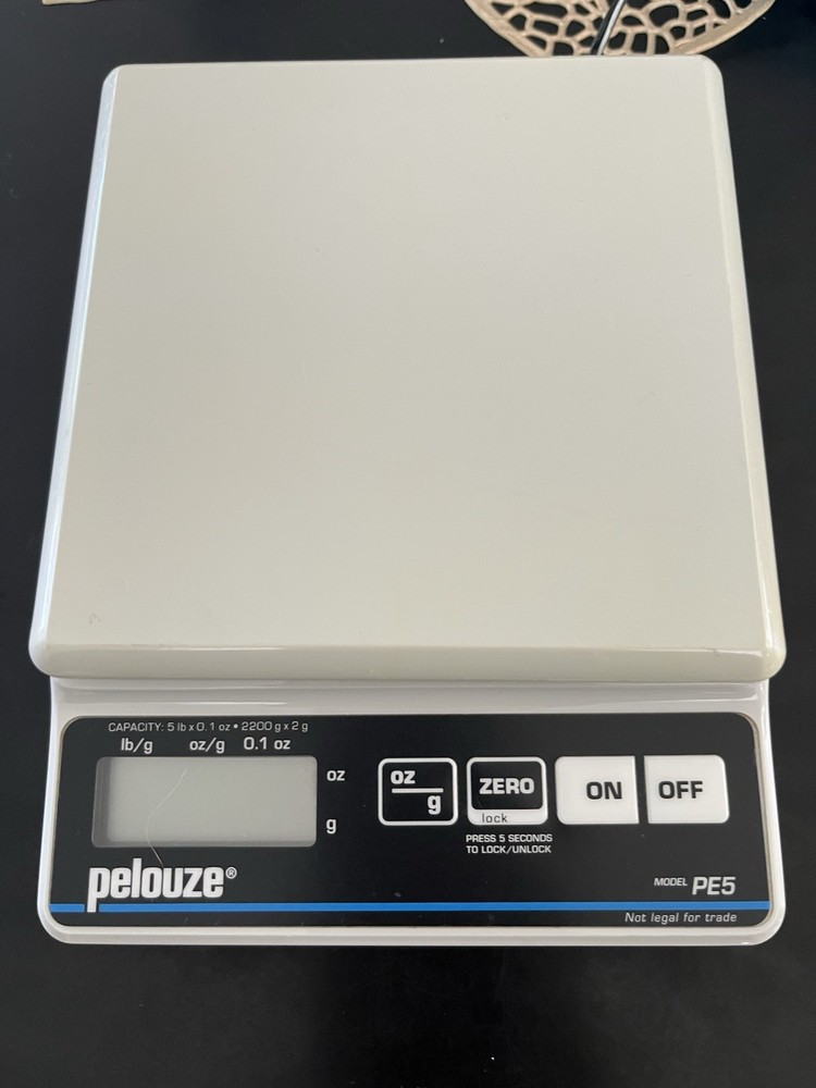 Pelouze PE5 Digital Tabletop Scale 5 lb/2 kg Capacity AC Adapter Zero Function