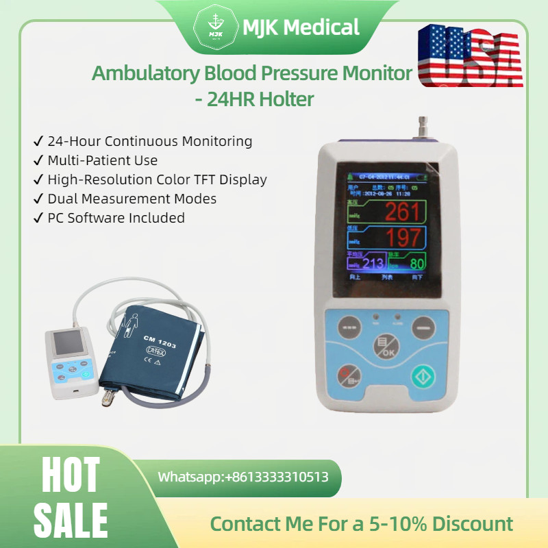 ABPM50 24HR Ambulatory Blood Pressure & ECG Holter Monitor with PC Software