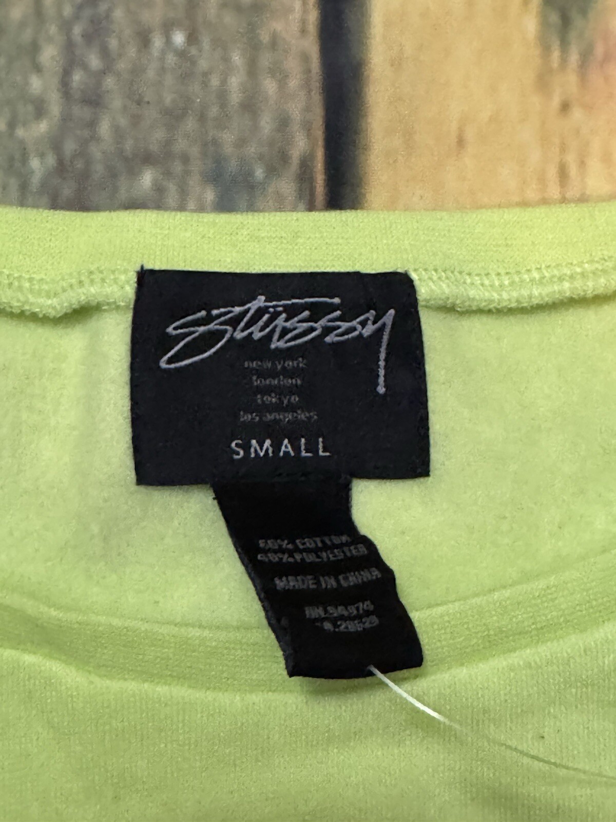 Stussy Sweater Eight Ball Lime Green Sweater Sz Small