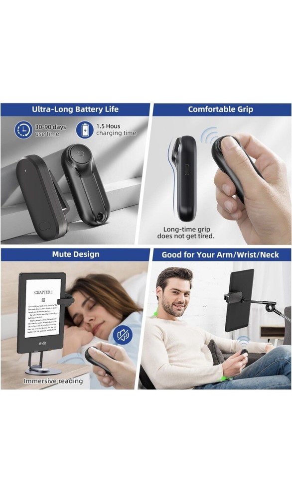 RF Remote Control Page Turner for Tablets