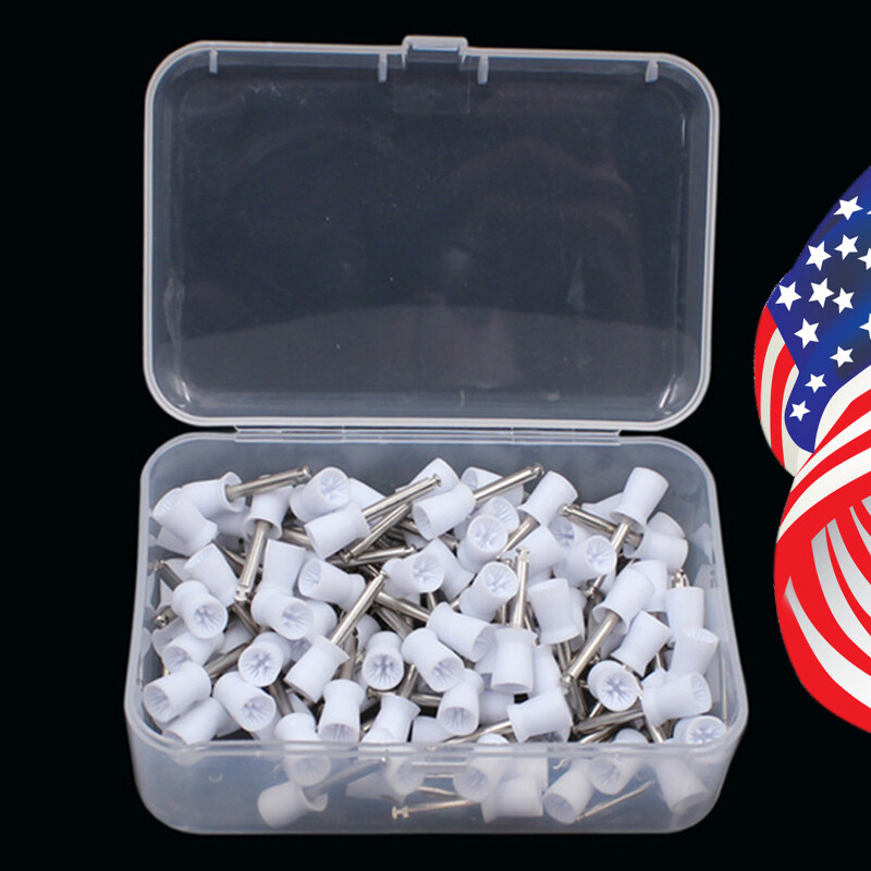 100pcs Dental Polishing Polish Cups Prophy Cup Latch Type Brush Rubber SJ