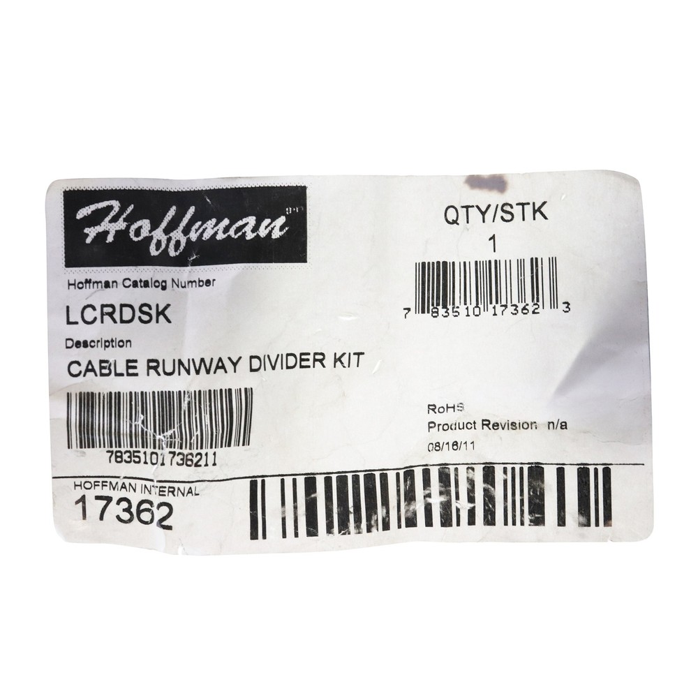 HOFFMAN LCRDSK CABLE RUNWAY SPOOL DIVIDER BRACKET / HARDWARE MOUNTING KIT