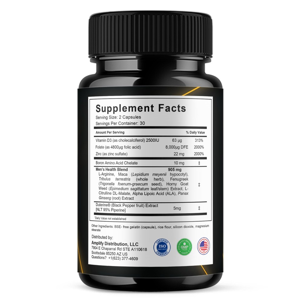 Rambo Max Premium Performance Supplement, RamboMax Pills (60 Capsules)