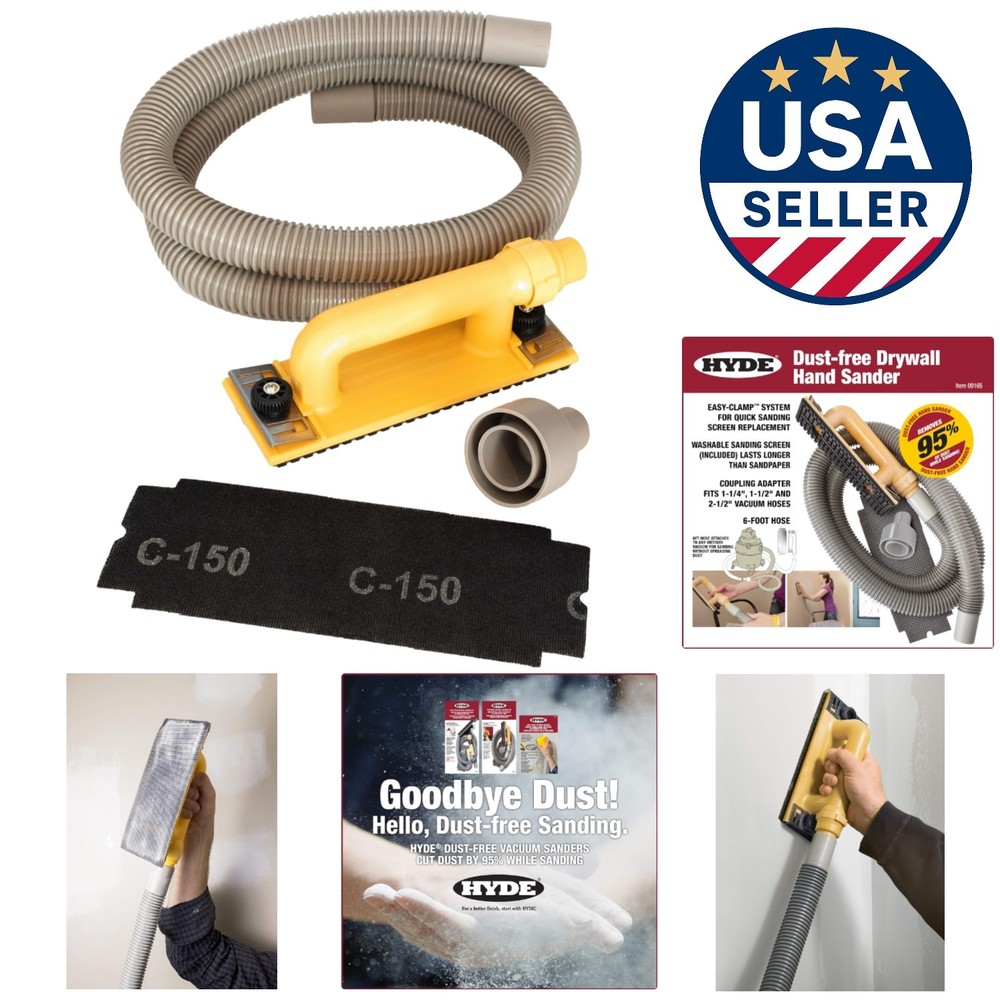 Efficient Dust-Free Drywall Sander with Adjustable 6' Hose - Protects Your Space