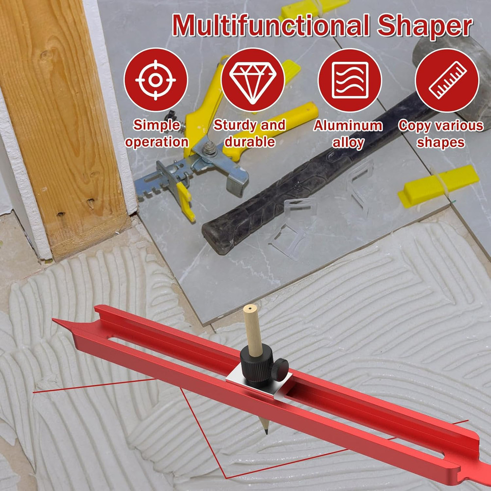 Contour Gauge Scribe Tool, Precise Profile Scribing Ruler with Adjustable Pen...