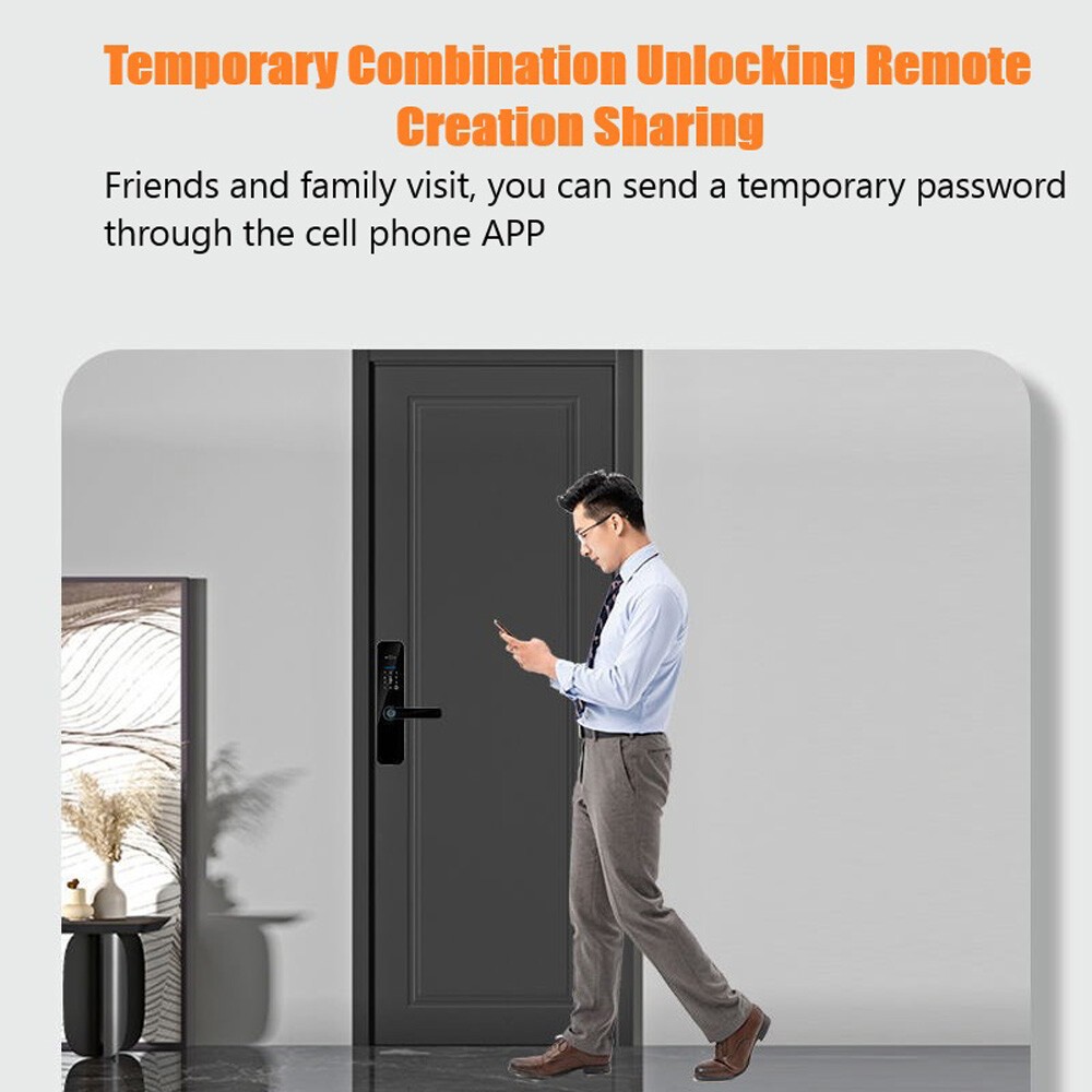 Face Recognition Tuya Wifi Smart Door Lock Visual Intercom Fingerprint