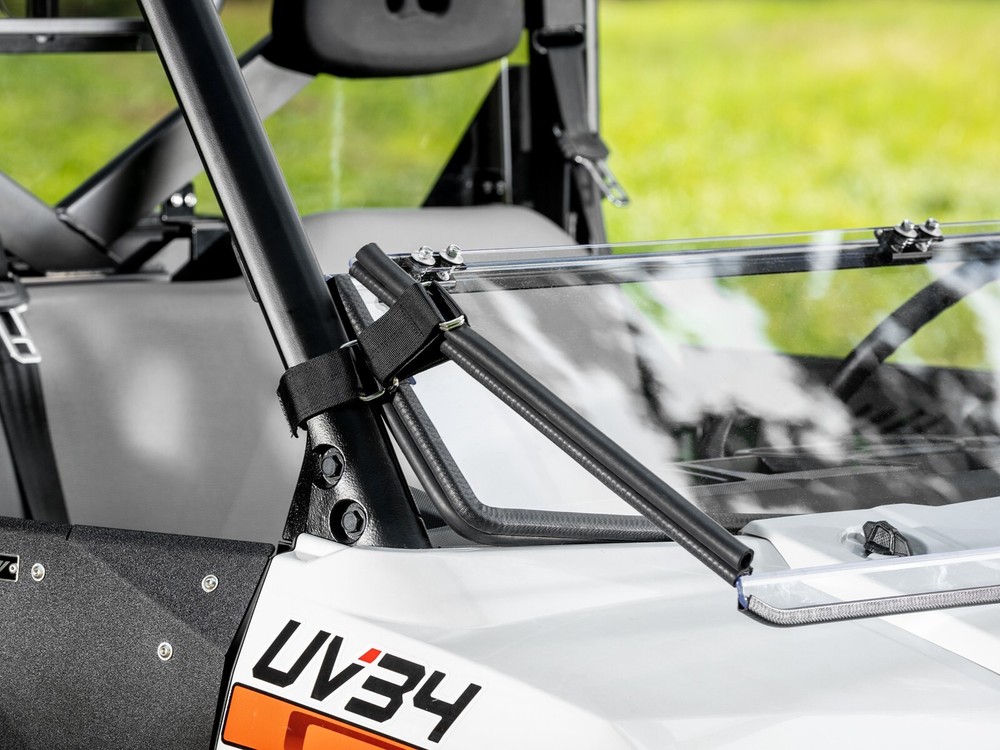 SuperATV Scratch Resistant Flip Down Windshield Bobcat UV34 -Clear