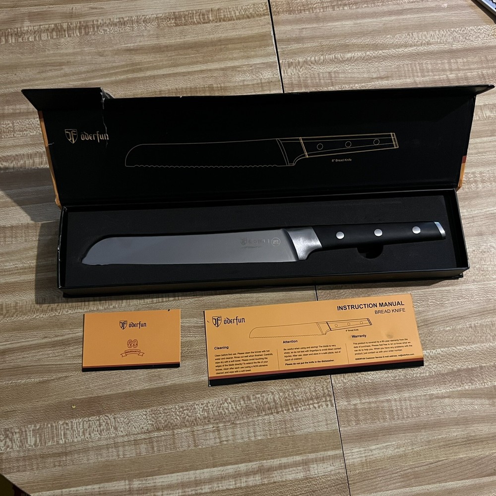 ODERFUN 8 in Bread Knife Chef Quality Serrated Bread Knife