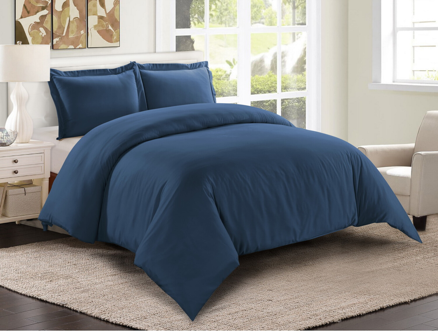Egyptian Comfort 3 Piece Ultra Soft 1800 Count Duvet Cover Set for Comforter