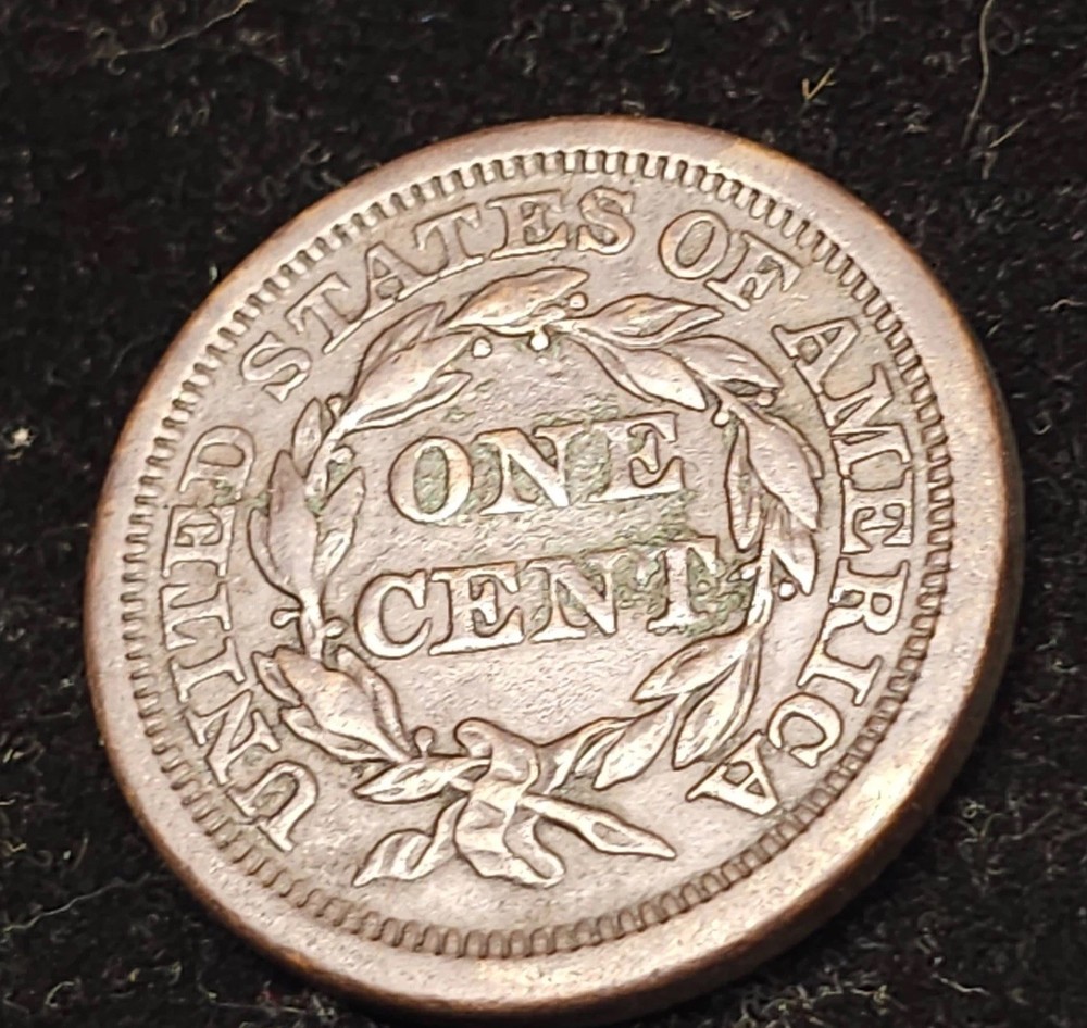 1850 Braided hair Large Cent / Extra Fine