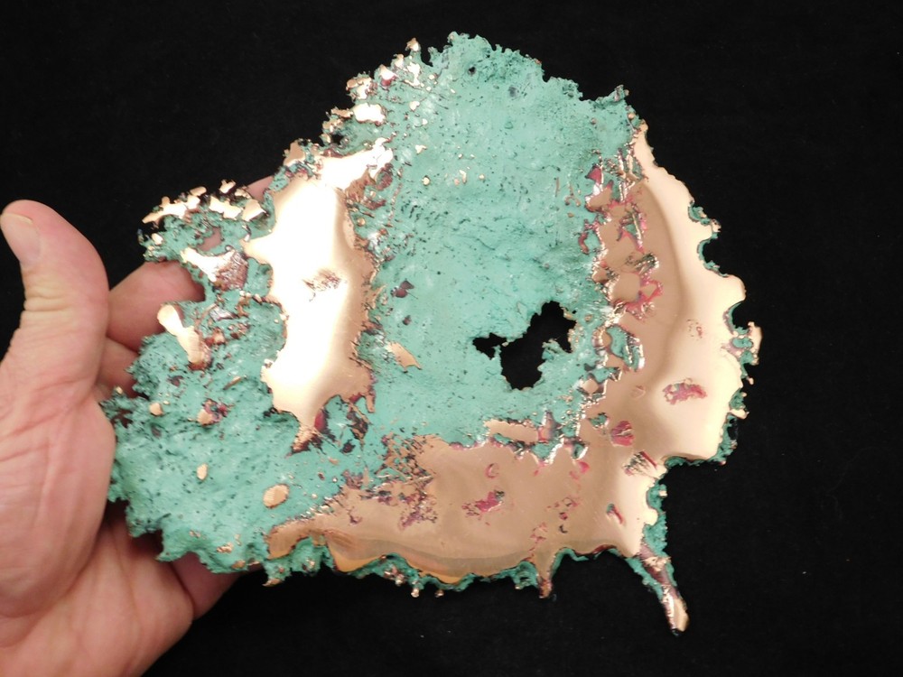 BIG! Bright Solid COPPER SPLASH Art Sculpture 429gr