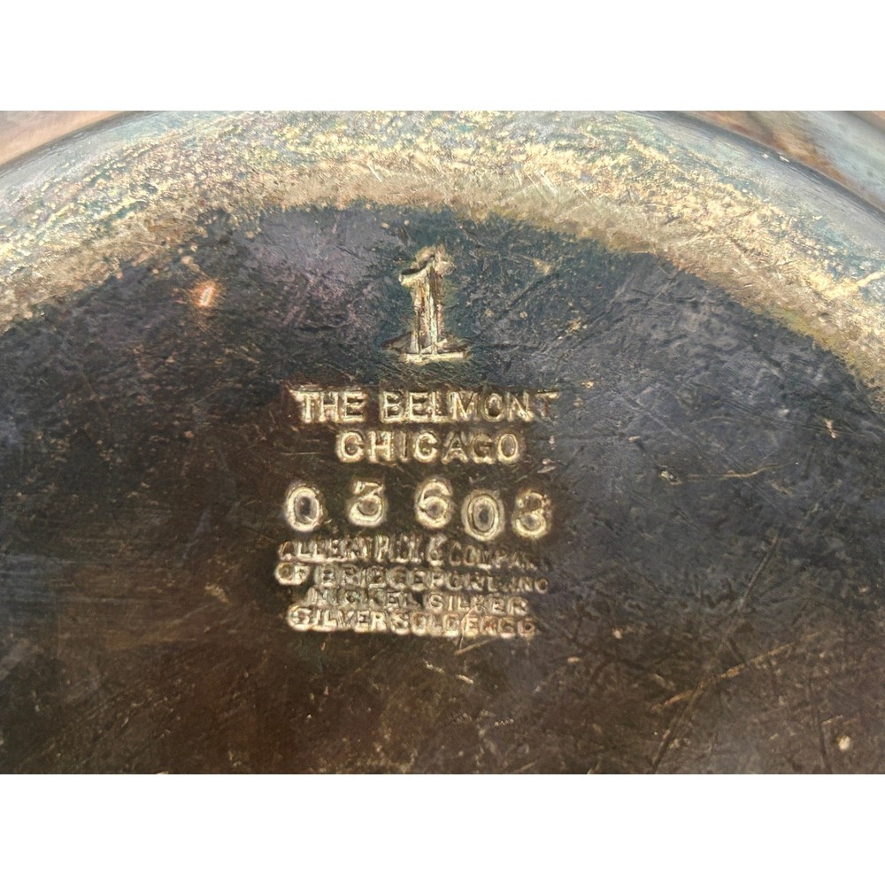 Vintage Albert Pick Silverplate Belmont Chicago Handled Serving Bowl