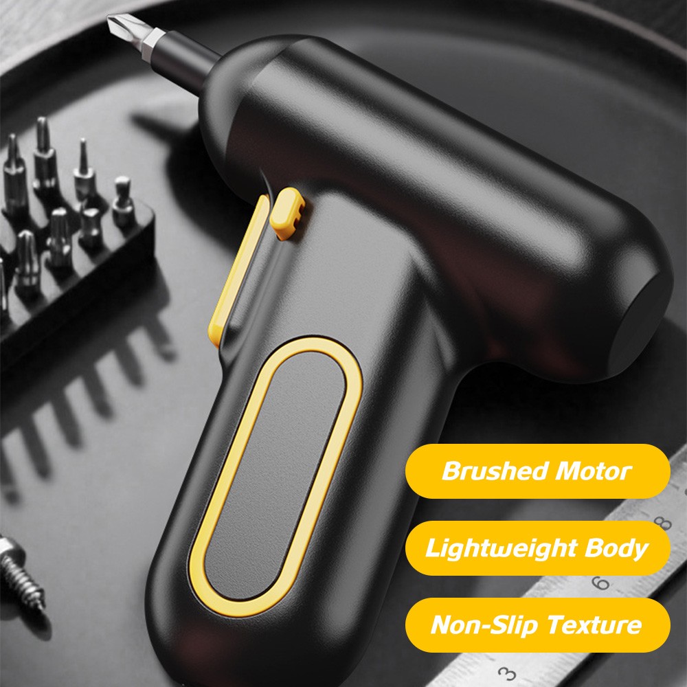 Cordless Electric Screwdriver Drill Bit Kit mini USB Rechargeable Power Tool