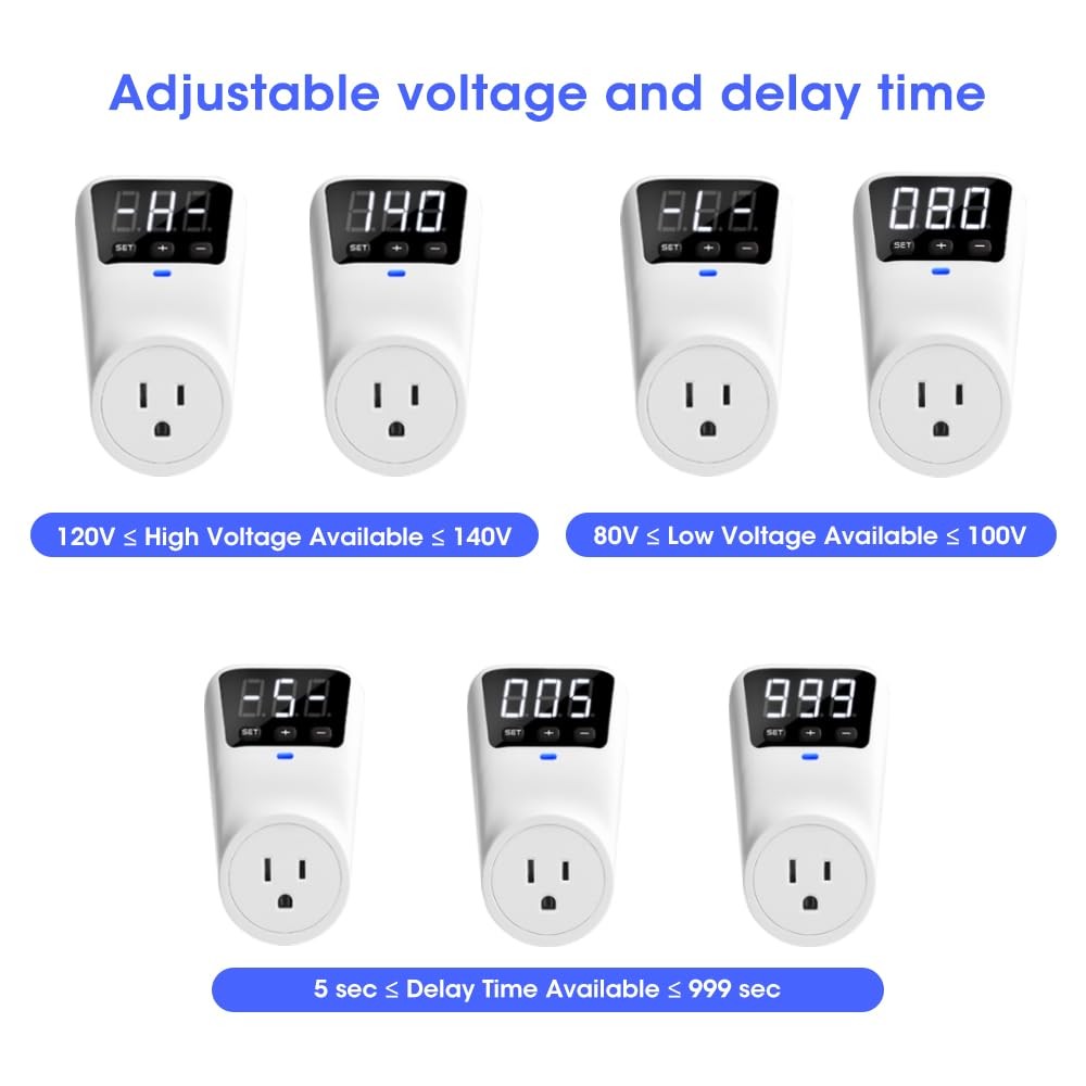 Surge Protector Voltage Stabilizer Fireproof UL94V-1 Wall Mount Surge Protect...
