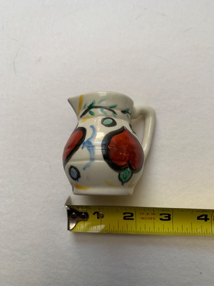 Vintage Handpainted Pitcher Miniature 3"