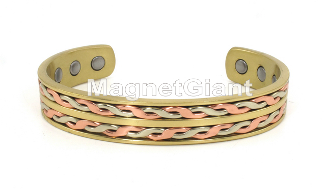 Fancy - New Type of Solid Copper High Power Magnetic Bangle Bracelet Cuff