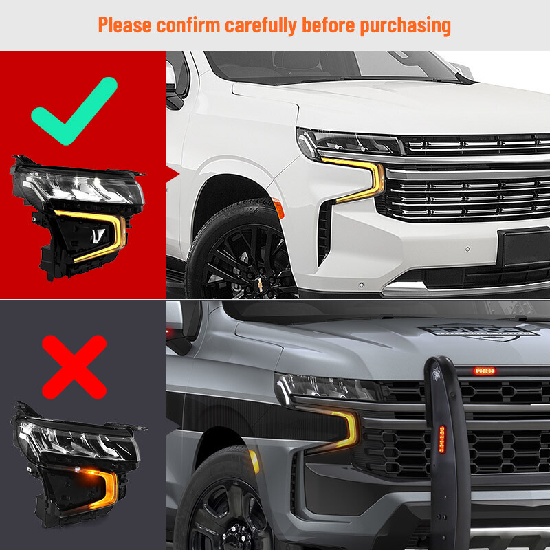For 2021-2023 Chevy Tahoe Suburban Full LED Headlight Headlamp Passenger Right