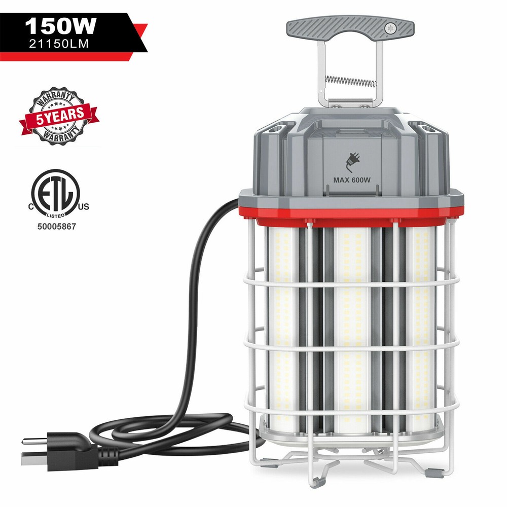 150W LED Construction Work Light Daylight Temporary Jobsite Workshop Portable