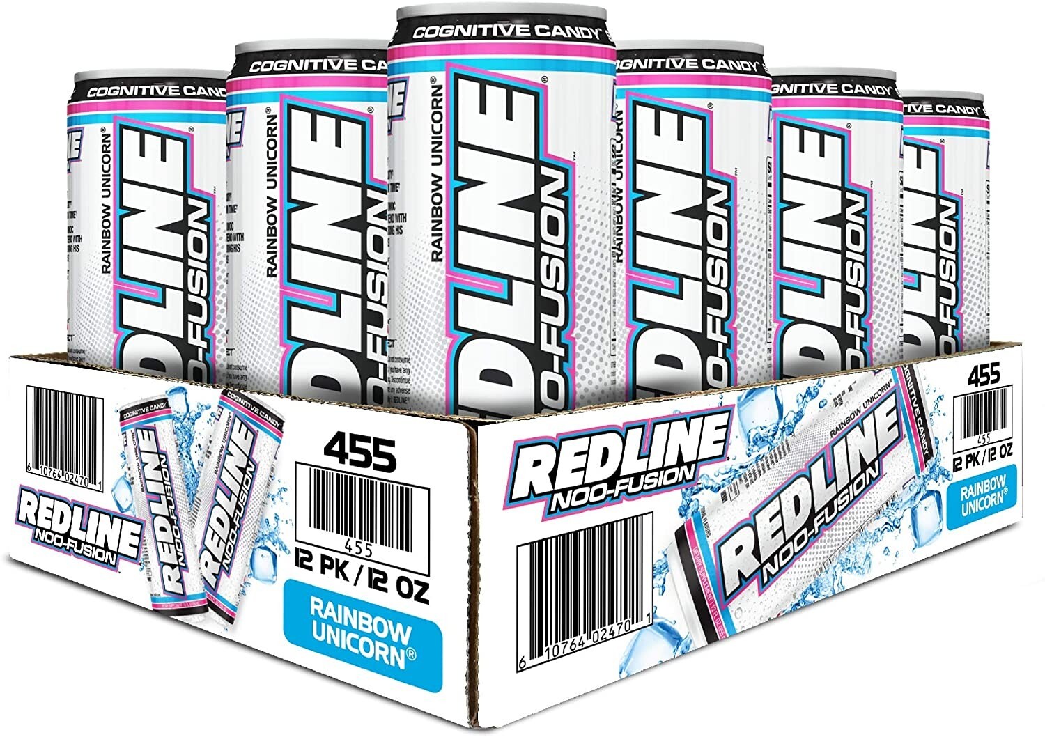 REDLINE NOO Fusion - Carbonated Pre-Workout Energy Drink | Variety Pack, 12 Cans
