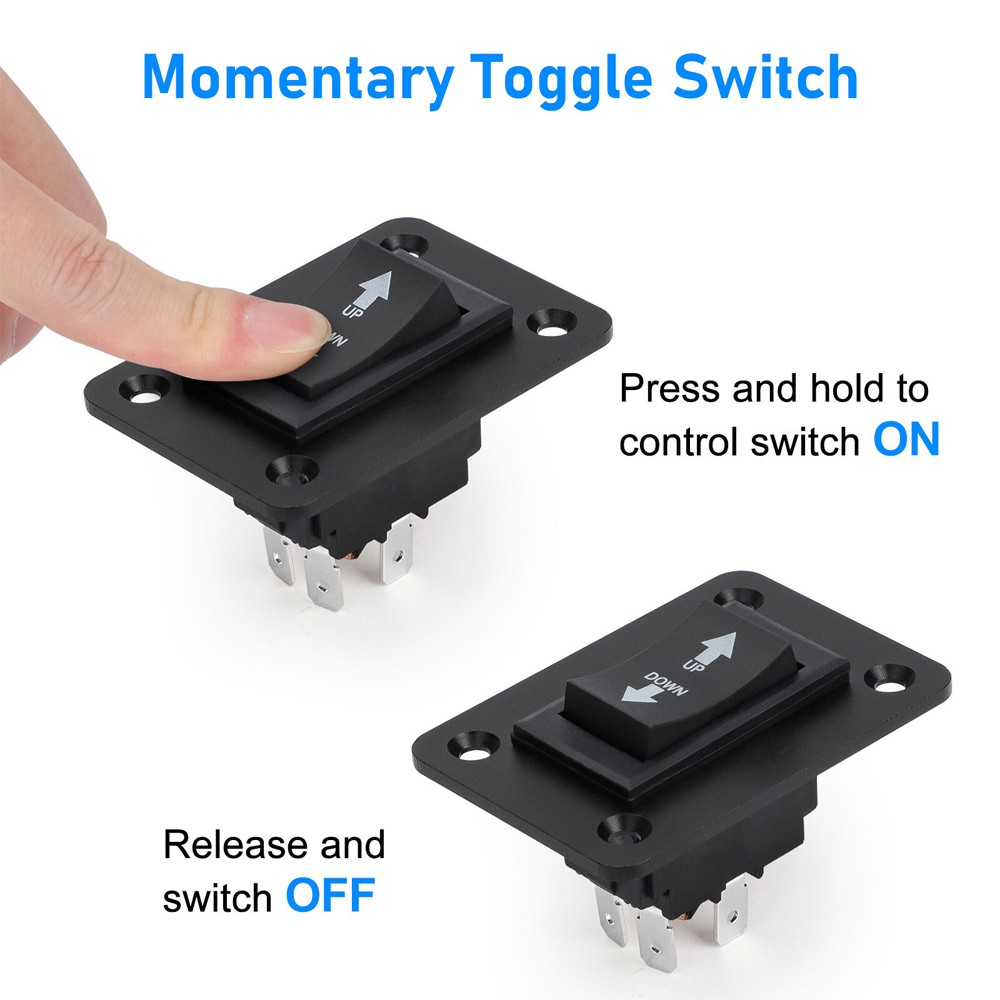 2X 30A DPDT Momentary Reverse Switch Up Down Switch for 5th Wheel Trailer US