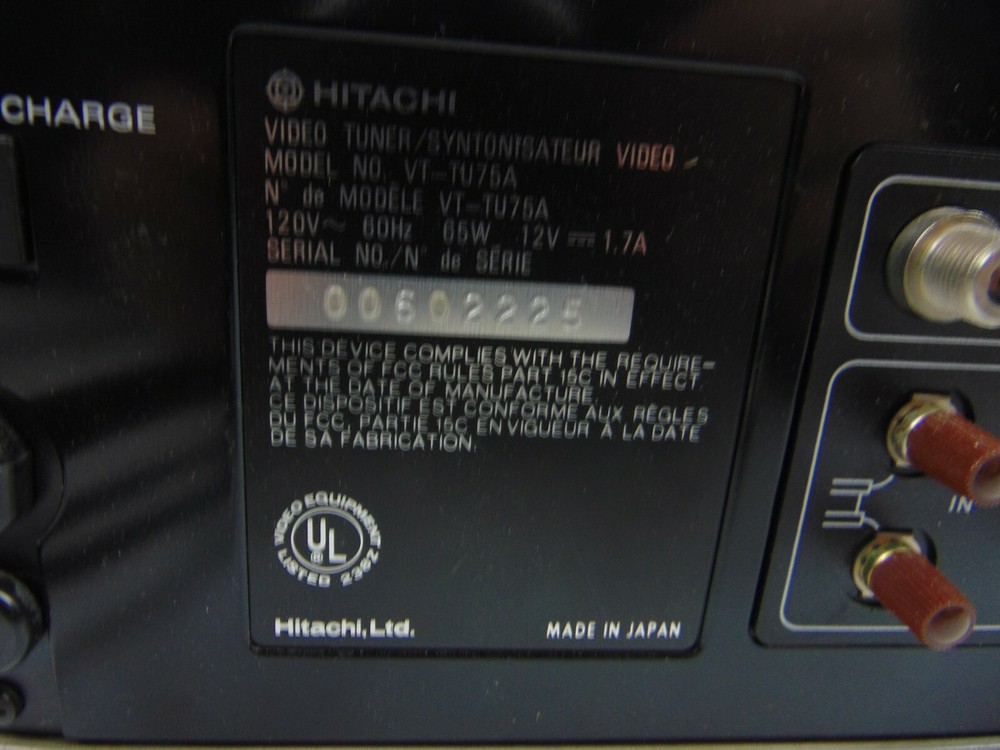Hitachi Video Tuner VT-TU75A