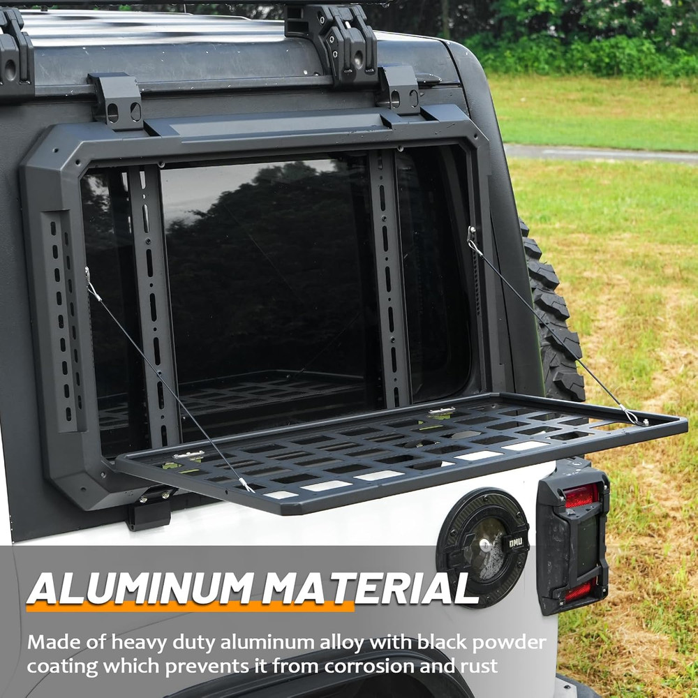 Rear Window Storage Table Molle Panel Flank Kit Rear Foldable Window Shelf for J