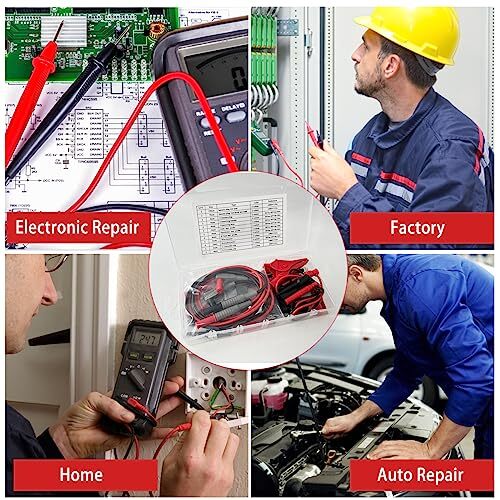 24 Pcs Multimeter Test Leads Set with Alligator Clips Insulation Piercing Tes...