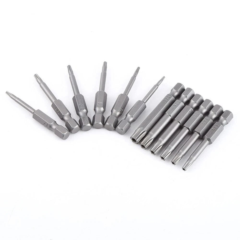 Security Torx Bit Set + Hex Key Allen Bit Set - For Power Drill & Impact Driver