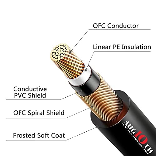 18 Inch Guitar Patch Cable 2 Pack Performance 18in-2Pack Black Straight-Angled