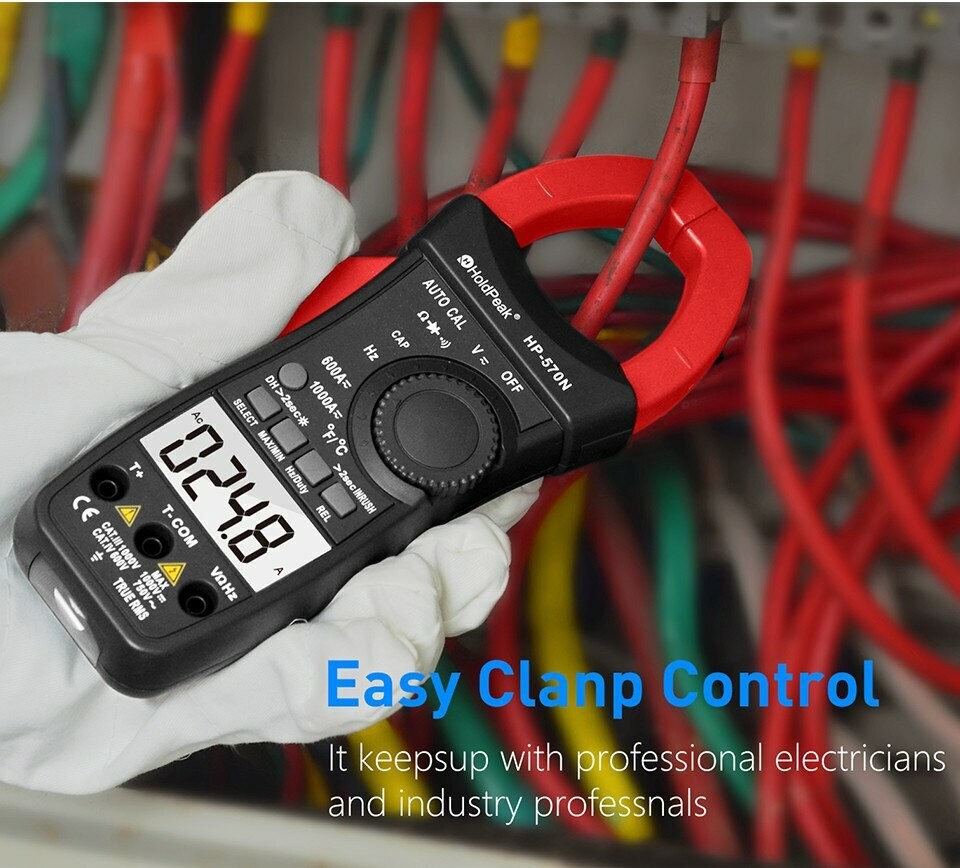 AC/DC Inrush Current Digital Clamp Meters TRMS Multimeter Auto Range Ohm Temp US